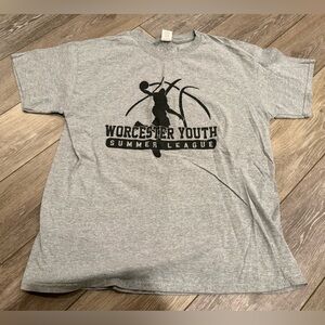 Gildan Gray Worcester Youth Summer League Tee